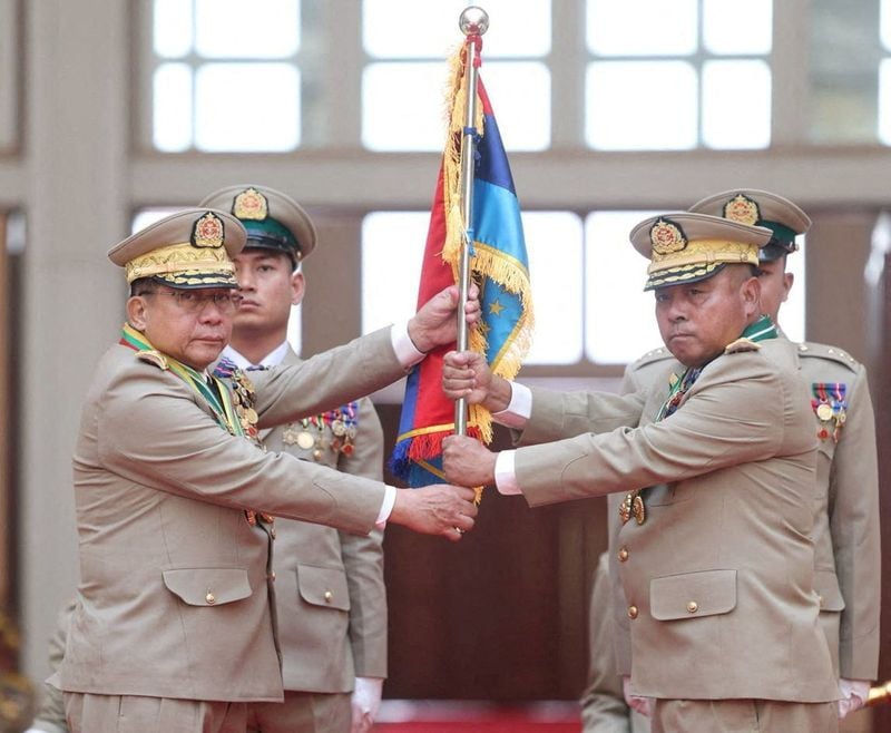 Image for Myanmar's former spymaster Ye Win Oo rises to become military chief