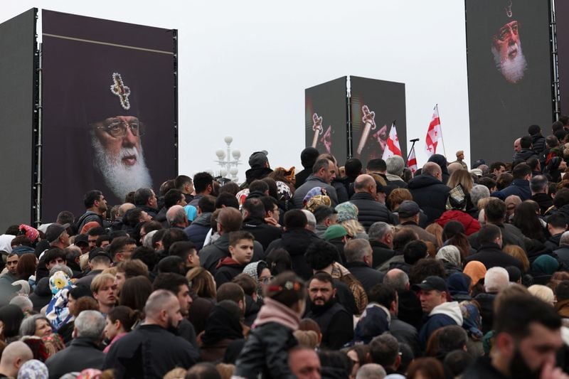 Image for Orthodox Georgians bid final farewell to longstanding patriarch