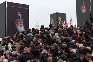 Image for Orthodox Georgians bid final farewell to longstanding patriarch