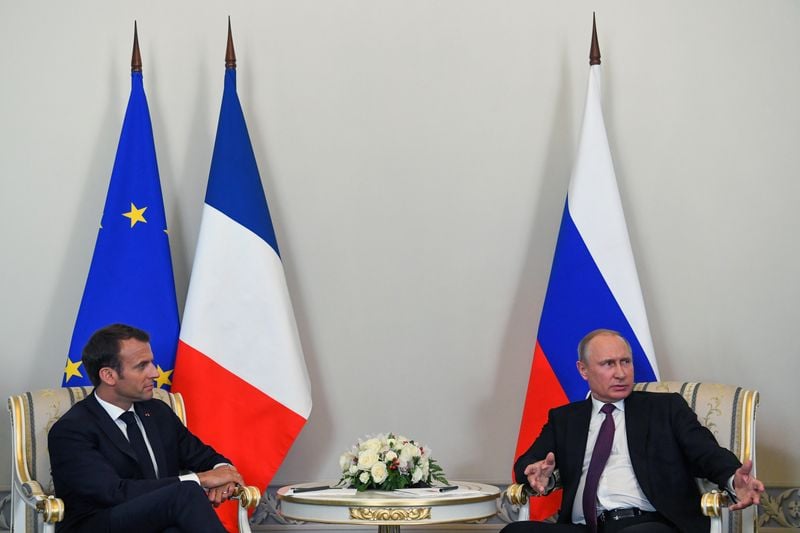 Image for Russia says Macron crossed line of decency by calling Putin 'an ogre'