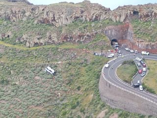 Image for One dead, 27 injured as bus carrying British tourists crashes in Spain's La Gomera