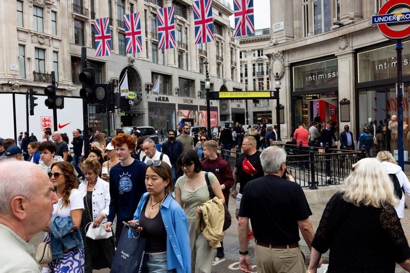 Image for UK consumers spent more on clothes as temperatures soared in July, data shows