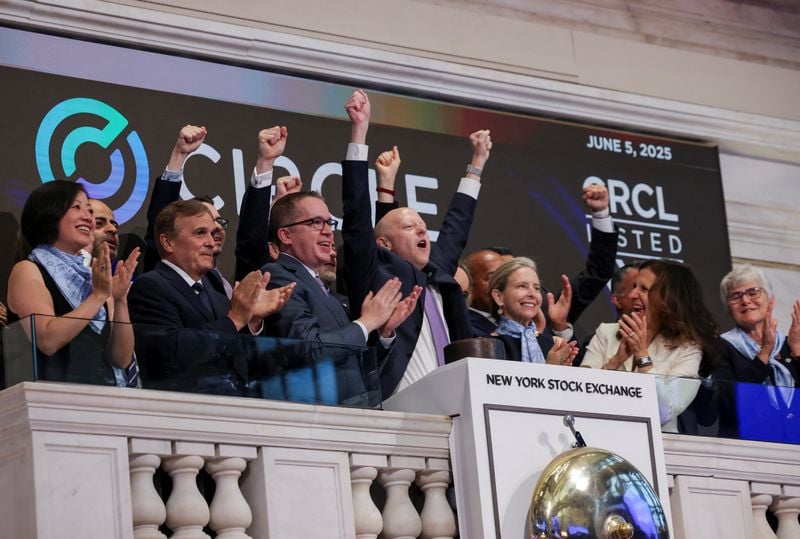 Image for Stablecoin giant Circle's shares surge in blowout NYSE debut