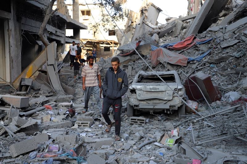 Image for Trump says Gaza talks with Middle East countries are intense, will continue