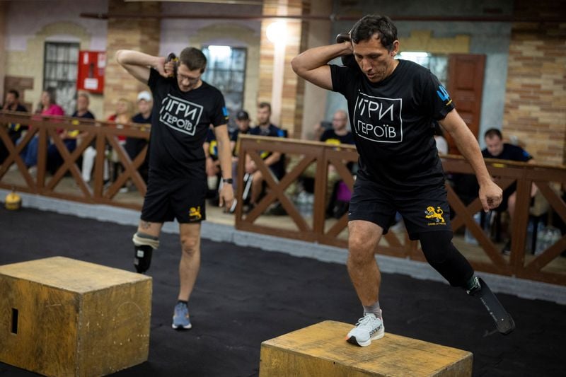 Image for As Harry visits Ukraine, combat amputees use sport to aid rehabilitation