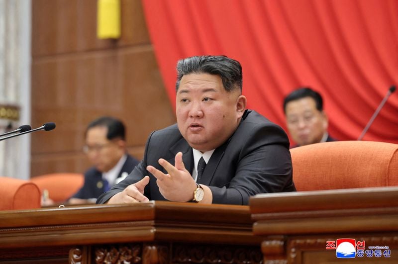 Image for North Korea's Kim pledges permanent support for Russia's Putin in a letter, KCNA says