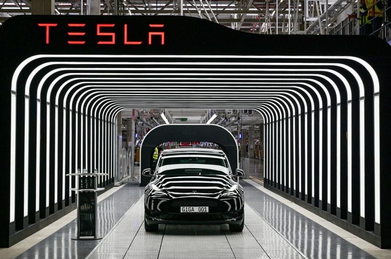 Image for Tesla's German car sales more than halved in July