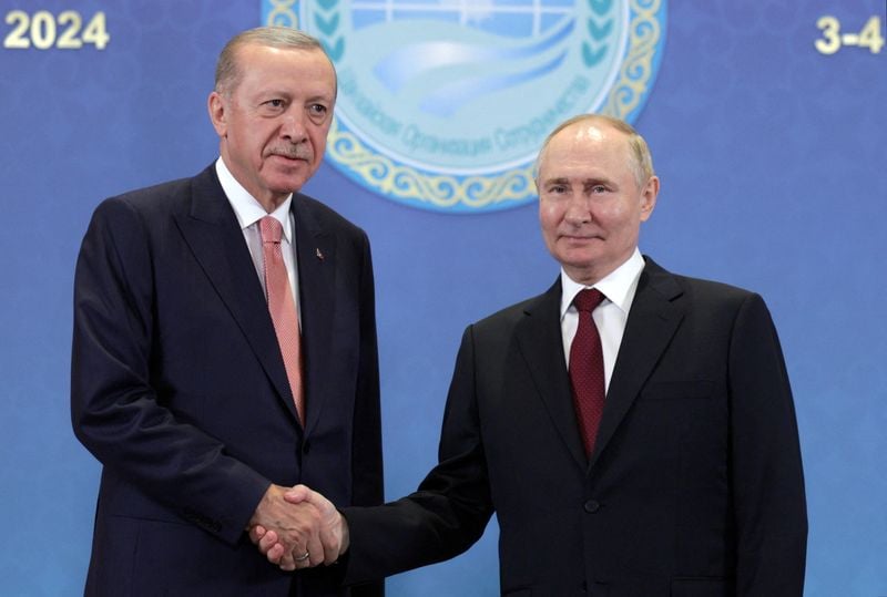 Image for Putin and Erdogan condemn Israeli actions against Iran in phone call, Kremlin says