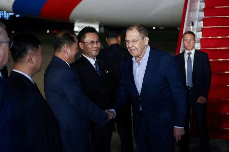 Image for Russia's Lavrov meets North Korea's Kim, praises ties as 'invincible brotherhood'