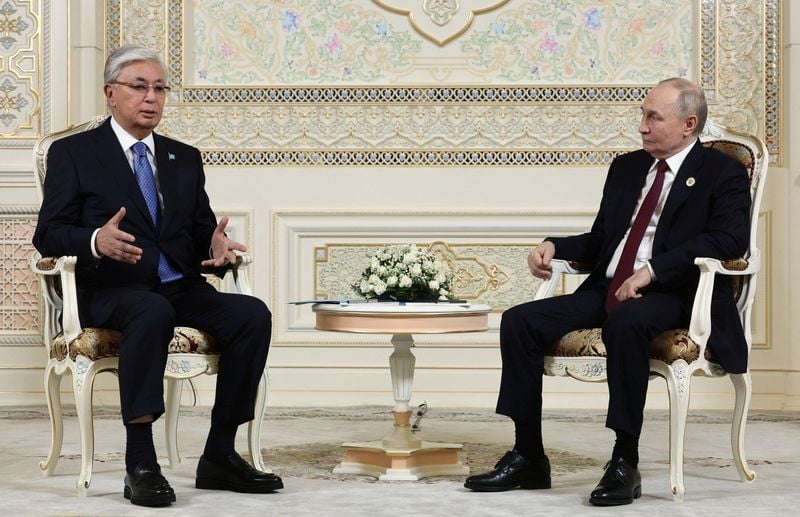 Image for Putin and Kazakhstan's Tokayev to discuss gas projects and US oil sanctions, Kremlin says