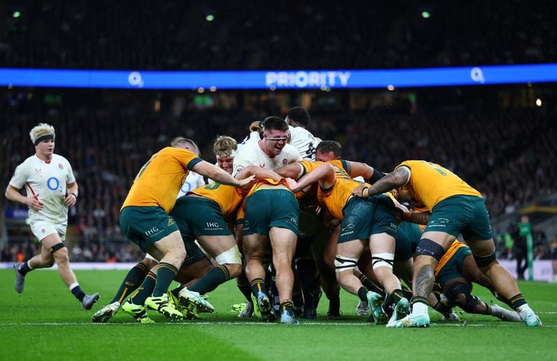 Image for Rugby-England replacements fire to overwhelm ragged Australia