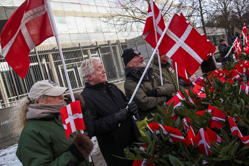 Image for Protesters in Copenhagen rally for Danish veterans after Trump remarks