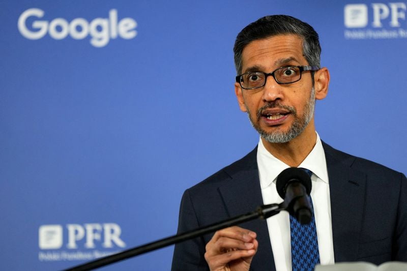 Image for No firm is immune if AI bubble bursts, Google CEO tells BBC
