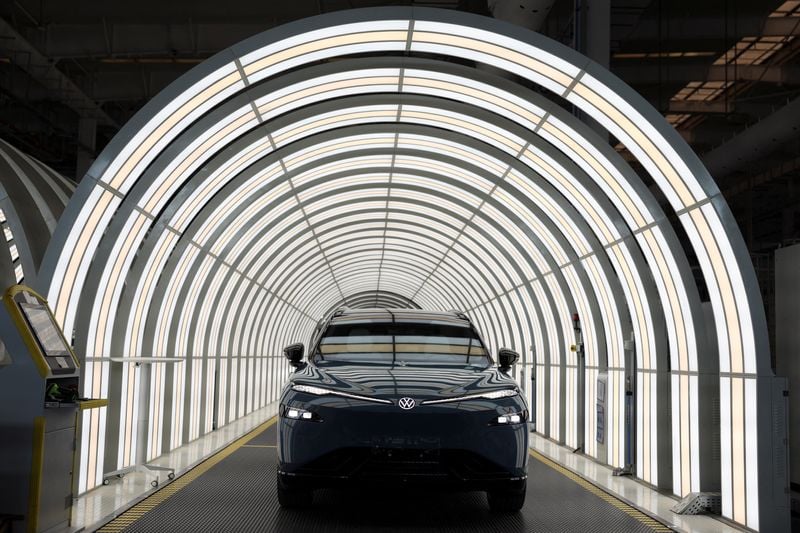 Image for VW targets China comeback as first model with Xpeng starts mass production