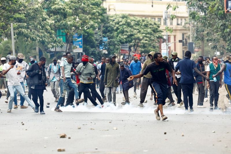 Image for Man shot by Kenyan police during protests is in intensive care, father says