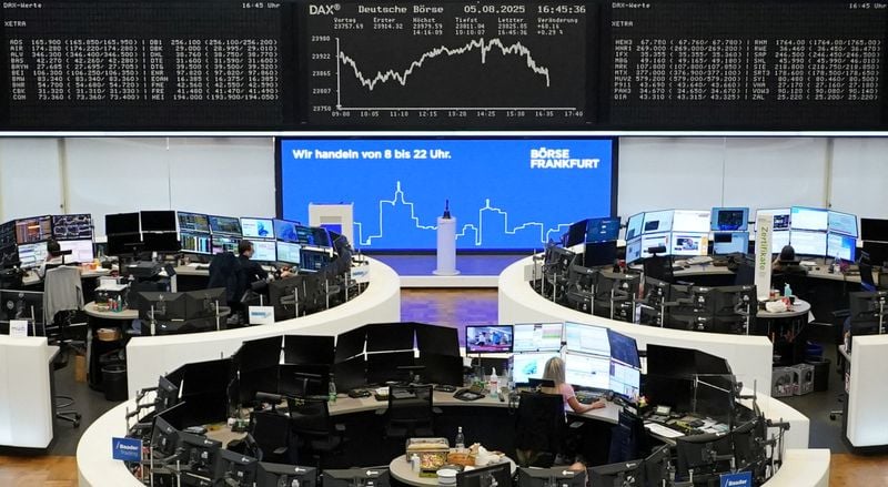 Image for European shares end flat as healthcare stocks weigh after Trump's tariff threat