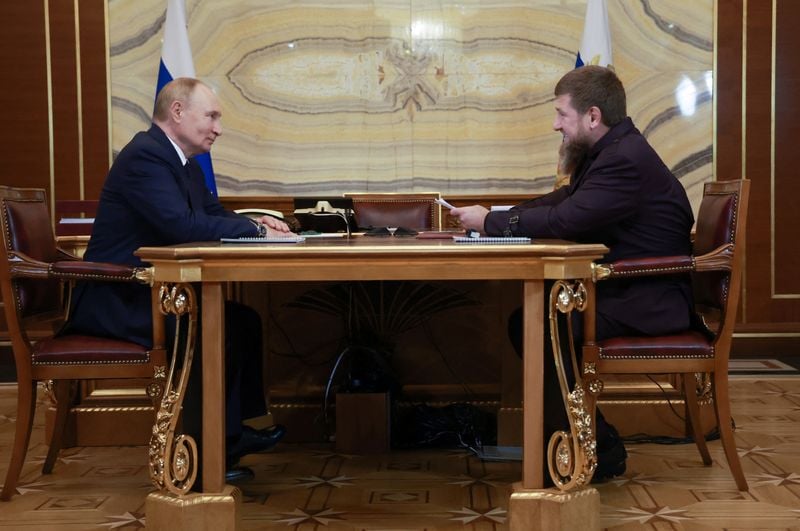 Image for Chechen leader says Putin congratulated him on son's wedding
