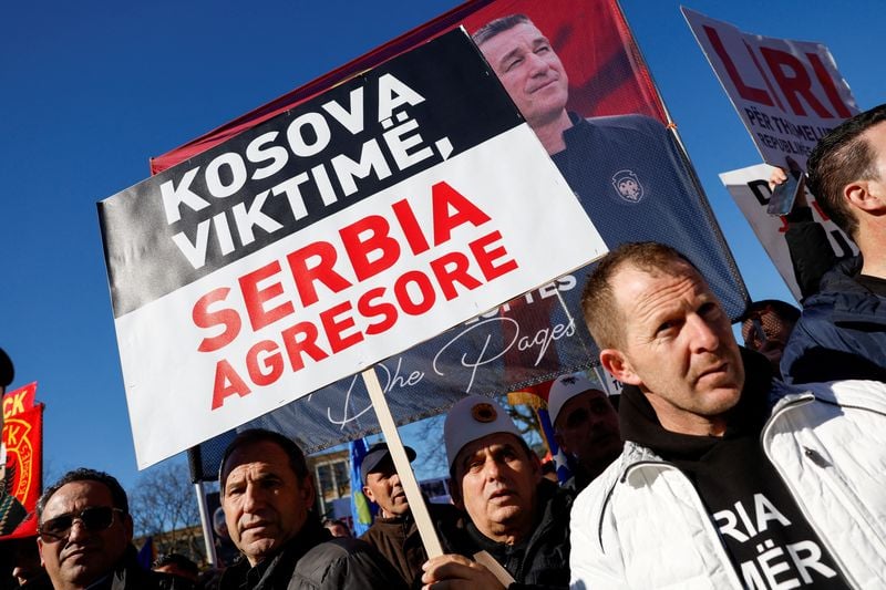 Image for Lawyers for Kosovo's former president Hashim Thaci seek war crimes acquittal