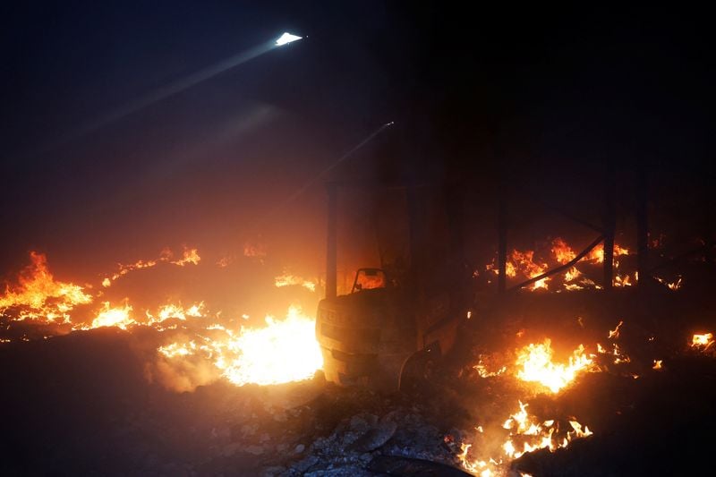 Image for Firefighters battle 'fire whirls' in northern Spain
