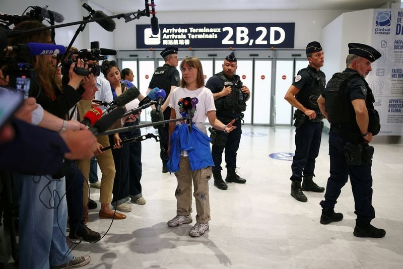 Image for Sweden's Greta Thunberg says she was kidnapped in international waters