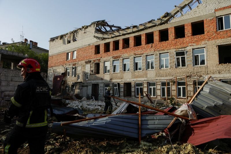 Image for Russian attack on Kharkiv damages maternity hospital, sending patients fleeing