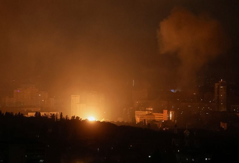 Image for Russian strikes kill 16 people in Kyiv, including two children