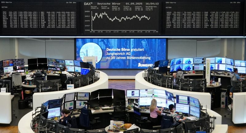 Image for European shares close higher as bond selloff cools