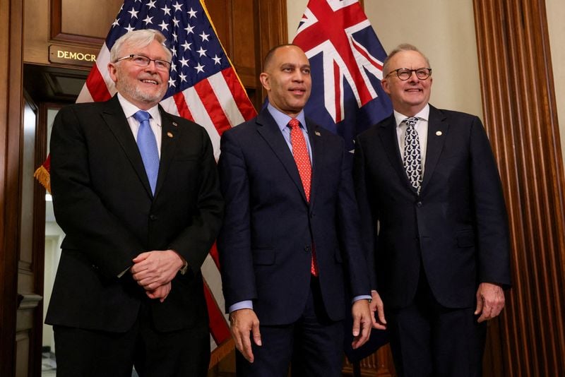 Image for Australia PM Albanese backs ambassador Rudd after Trump comments