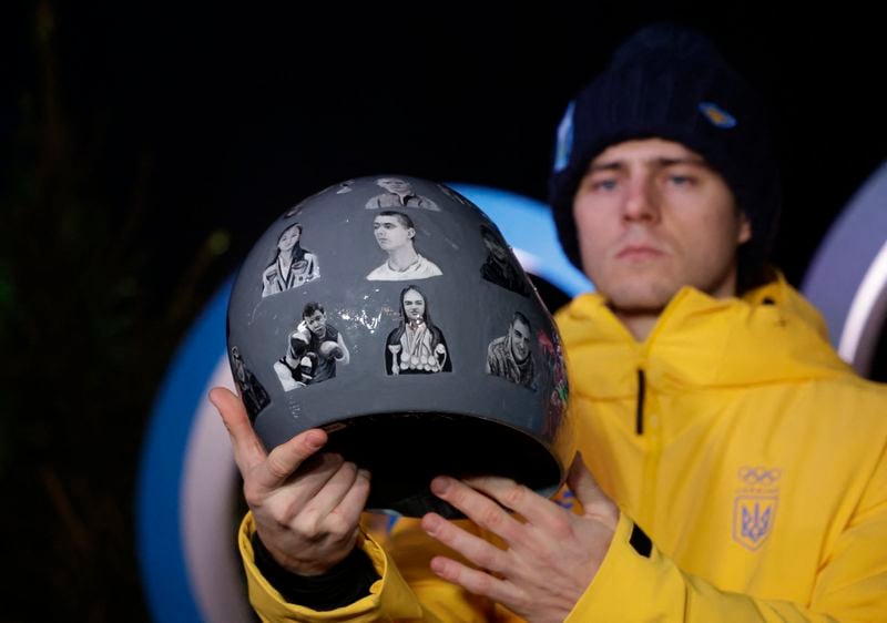 Image for Olympics-Skeleton-Ukrainian Heraskevych disqualified for helmet depicting war dead