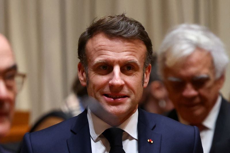 Image for France's Macron urges calm after Trump and Zelenskiy clash
