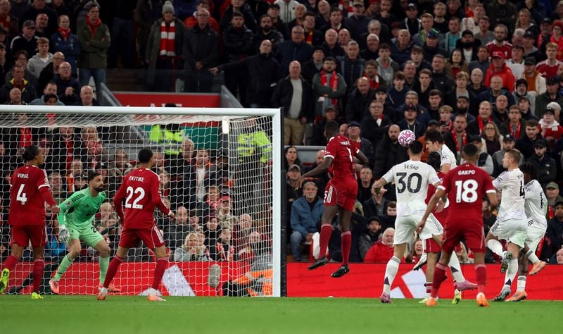 Image for Soccer-Man Utd's Maguire heads late winner in 2-1 defeat of struggling Liverpool