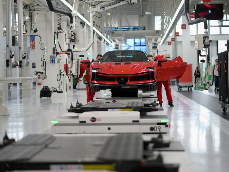 Image for Exclusive-Ferrari delays second EV model to at least 2028 because of weak demand, sources say