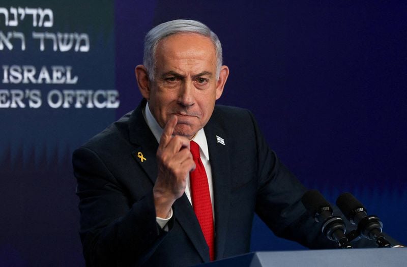 Image for Netanyahu links embassy shootings to hostility over Gaza