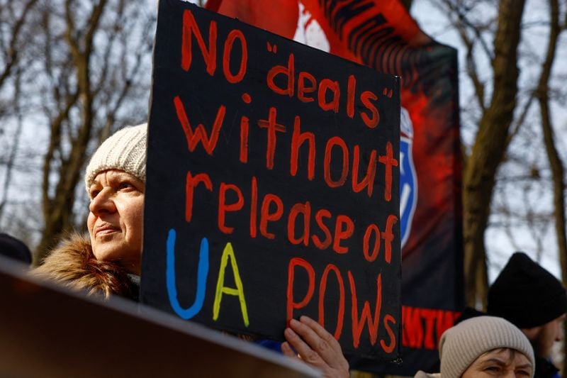 Image for Families of Ukrainian POWs anxiously watch peace effort