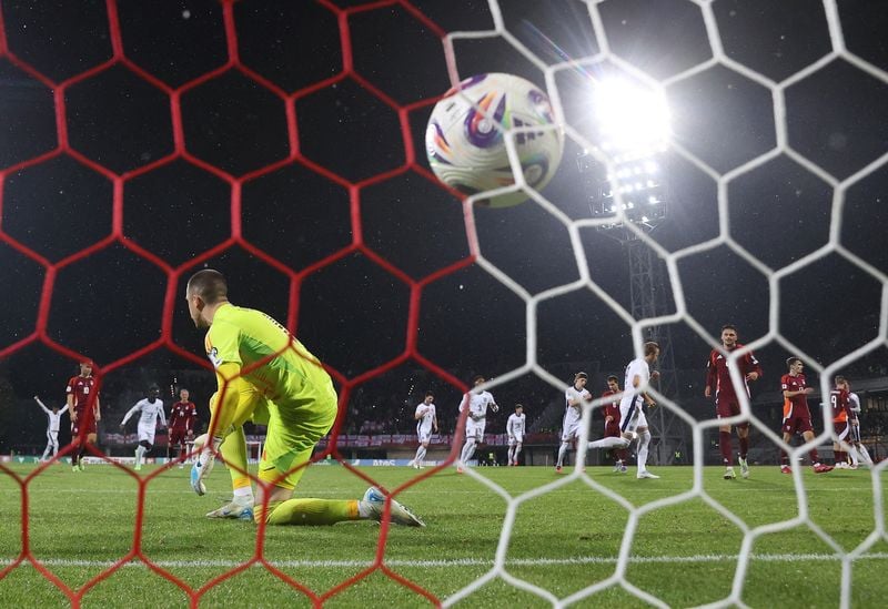 Image for Soccer-England thrash Latvia 5-0 to qualify for World Cup finals