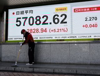 Image for Asia stocks rise as Nikkei sets fresh record, dollar drops