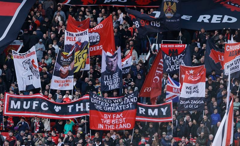 Image for Soccer-'Proudly colonised by immigrants': Man Utd fans turn tables on Ratcliffe with banner