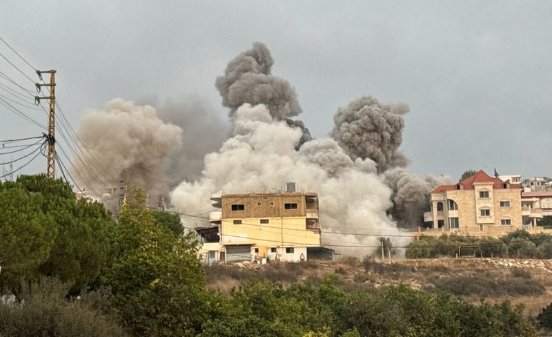 Image for Israel launches airstrikes on south Lebanon, says it's targeting Hezbollah