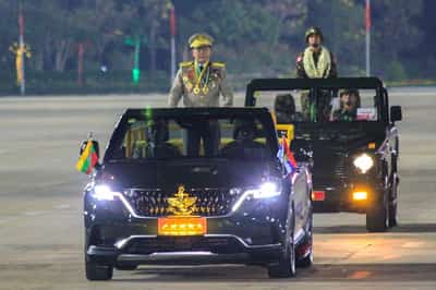 Image for Myanmar military chief Min Aung Hlaing steps down, eyes presidency