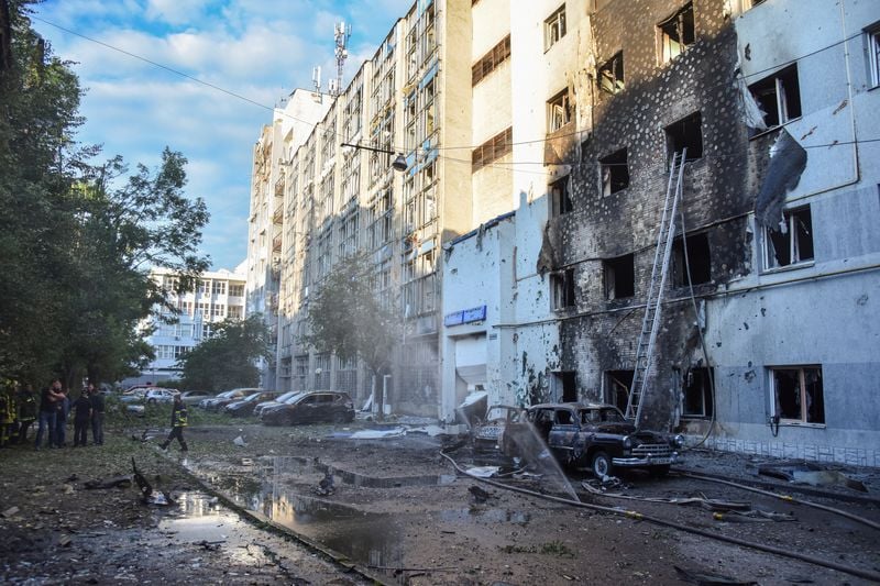 Image for Russia attacks west Ukraine with drones and missiles, kills two