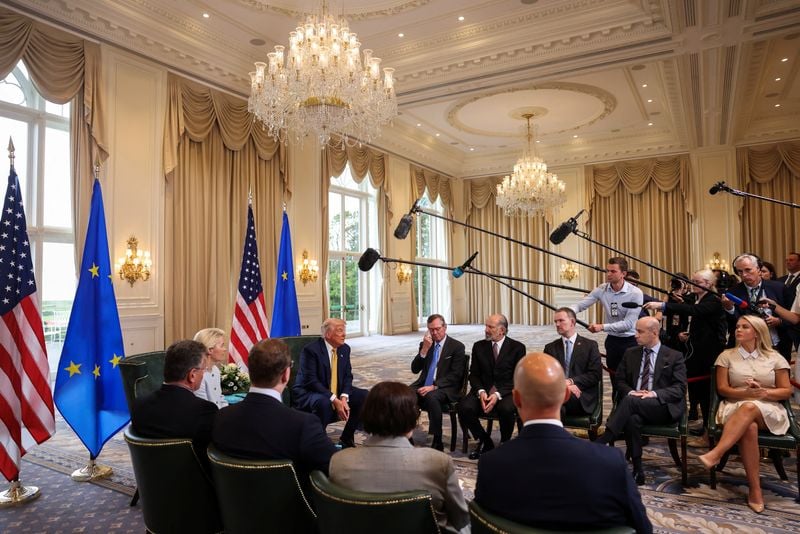 Image for European leaders react to US-EU trade deal