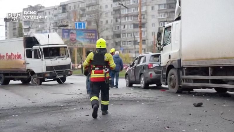 Image for Five people injured in drone attack on Moscow region, governor says