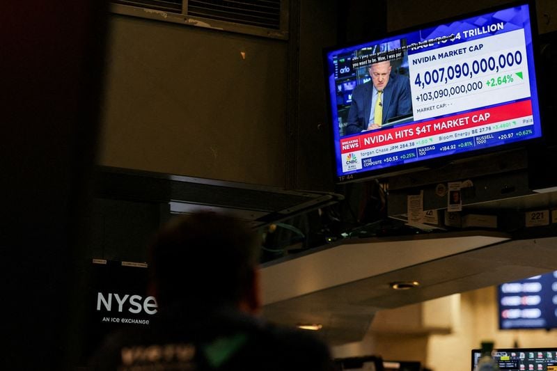 Image for Trading Day: Nvidia becomes first $4 trillion stock