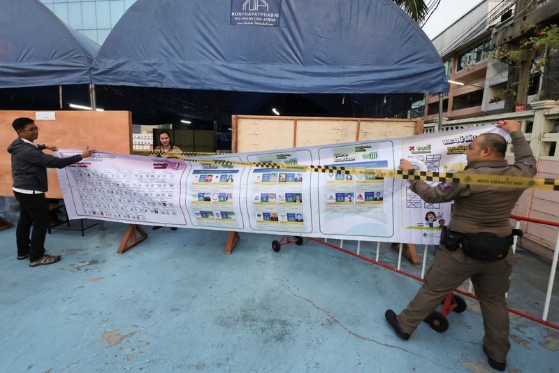 Image for Thailand votes in three-way race as risk of instability looms