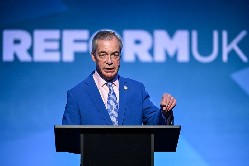 Image for Reform UK's Nigel Farage invests in bitcoin-buying company