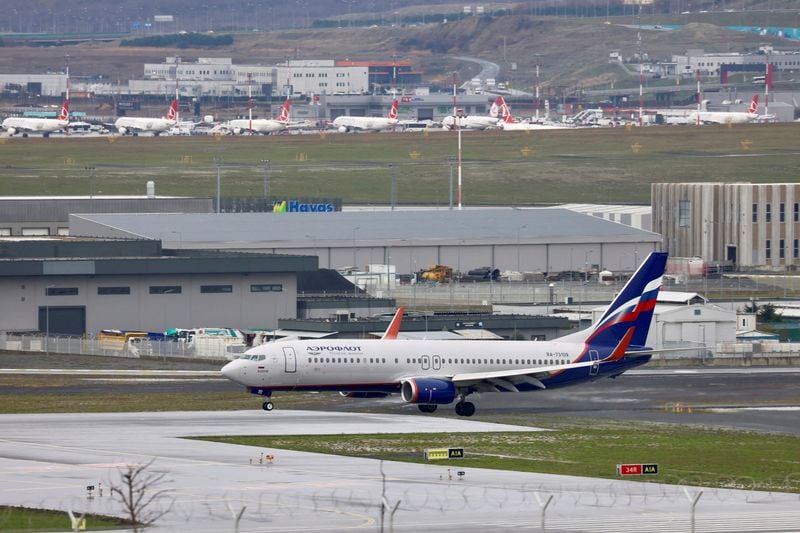 Image for Russia says Aeroflot has recovered from cyberattack, but dozens more flights cancelled