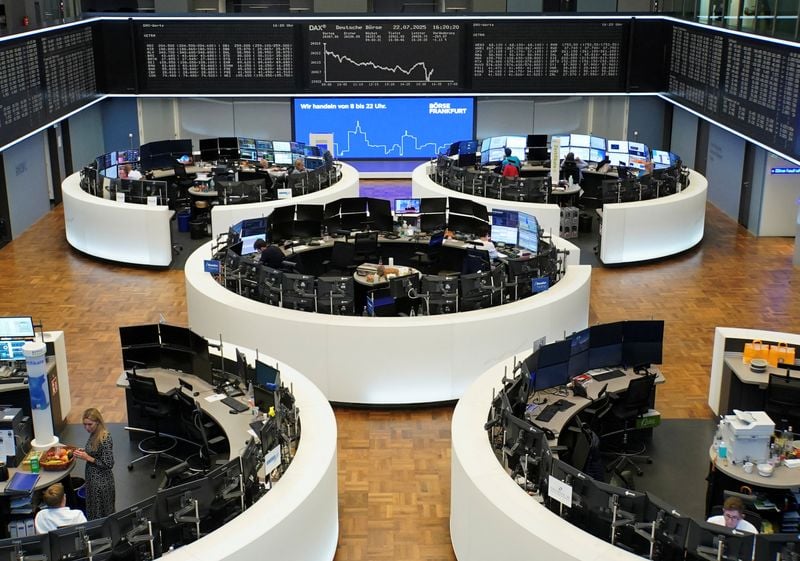 Image for European shares start pivotal week lower, Russia-US summit in focus