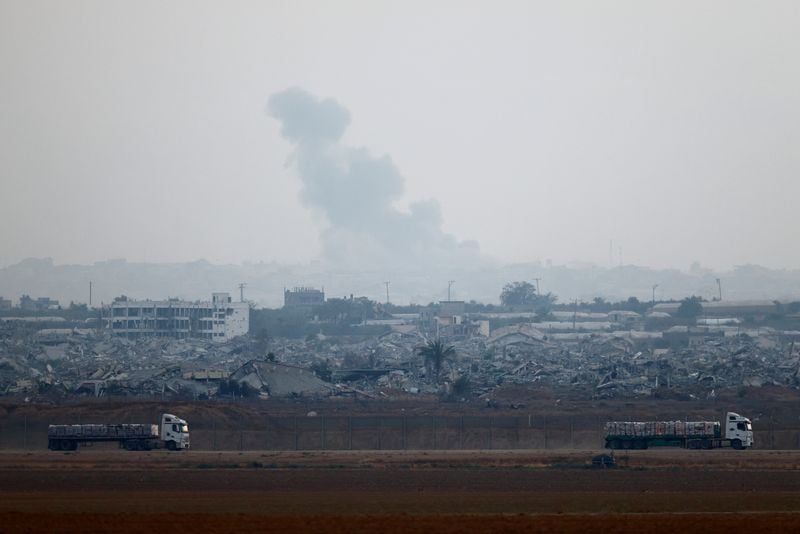 Image for Israeli military kills 4 near aid distribution site in south Gaza, medics say