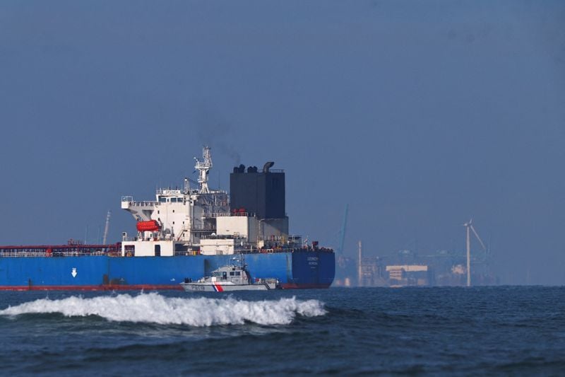 Image for Suspected Russian shadow fleet tanker 'GRINCH' grounded in Marseille port