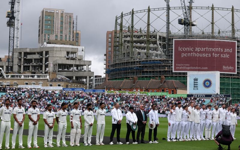 Image for Cricket-England in driving seat as India reach 204-6